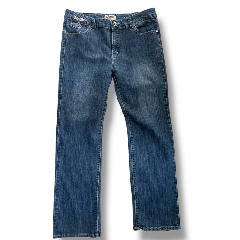 D.One Authentic Jeans Dark Denim Bootcut Classic Blue Denim Jeans size 33